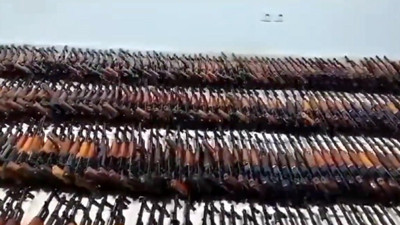 PKK’ya ait büyük bir silah deposu ele geçirildi. Tek seferde ele geçirilen en yüksek rakam