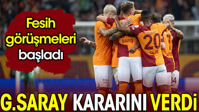 Galatasaray kararını verdi. Fesih görüşmeleri başladı