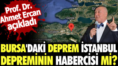 Bursa'daki deprem İstanbul depreminin habercisi mi? Ahmet Ercan açıkladı