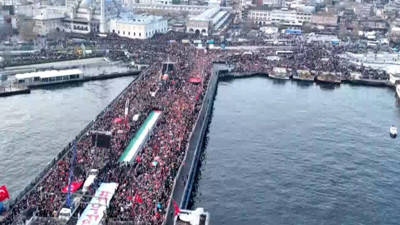 İstanbul'da Filistin'e destek yürüyüşü