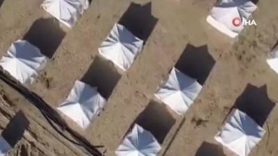 Han Yunus'ta ilk çadır kent kuruldu