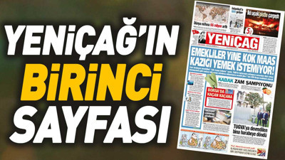 Yeniçağ Gazetesi'nin 1. sayfası (03 Ocak 2024)