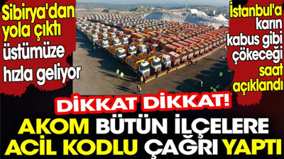 AKOM bütün ilçelere acil kodlu çağrı yaptı. Dikkat dikkat! İstanbul'a karın geleceği saat açıklandı