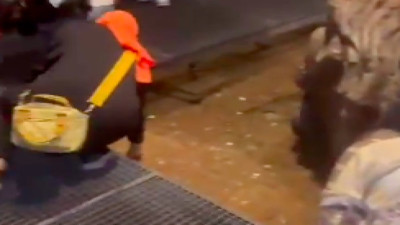 Yerebatan Sarnıcı ziyaretinde ilginç görüntüler: Ziyaretçiler suya atılan euro ve dolarları toplamaya çalıştılar!