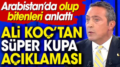 Ali Koç Suudi Arabistan'da olup bitenleri açıklayarak herkesin maskesini düşürdü. Polis soyunma odasında pankartı aldı