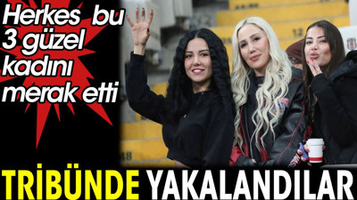 Herkes bu 3 güzel kadını merak etti. Tribünde yakalandılar