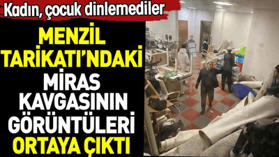 Menzil Tarikatı’ndaki miras kavgasının görüntüleri ortaya çıktı. Kadın - çocuk dinlemediler