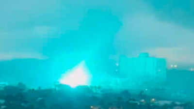 Meydana gelen kasırganın başlangıcı anbean kaydedildi