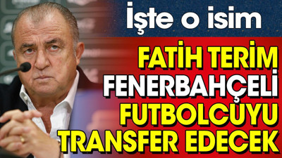 Fatih Terim Fenerbahçe'den transfer yapacak! İşte istediği futbolcu