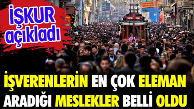 İşverenlerin en çok eleman aradığı meslekler belli oldu. İŞKUR açıkladı
