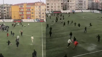 Güngören'de U 14 maçında teknik direktöre linç girişimi