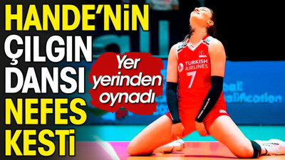 Milli voleybolcu Hande Baladın'ın çılgın dansı. İzleyenlerin gözleri fal taşı gibi açıldı