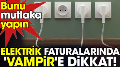 Elektrik faturalarında 'vampir'e dikkat!