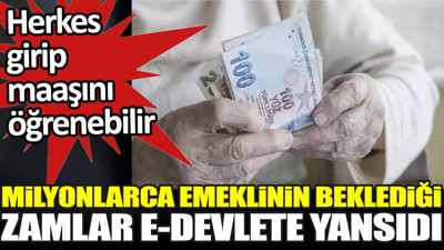 Emeklinin beklediği zamlar e-devlete yansıdı. Herkes girip maaşını öğrenebilir