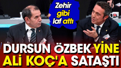 Dursun Özbek yine Ali Koç'a sataştı. Zehir gibi laf attı
