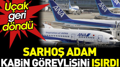 Sarhoş adam kabin görevlisini ısırdı. Uçak geri döndü