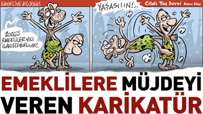 Emeklilere müjdeyi verdi. Emre Ulaş daha ne yapsın bu karikatürü çizdi...
