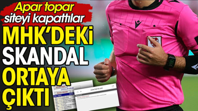 TFF'deki skandal ortaya çıktı. Siteyi apar topar kapattılar. İki kişinin adı geçiyor