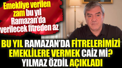 Emeklilere bu yıl Ramazan'da fitrelerimizi vermek caiz mi? Yılmaz Özdil açıkladı