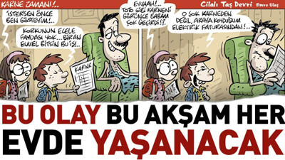 Bu akşam her evde yaşanacak. Emre Ulaş çizdi