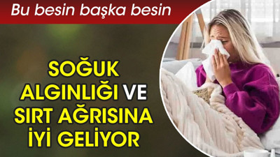 Soğuk algınlığı ve sırt ağrısına iyi geliyor. Bu besin başka besin