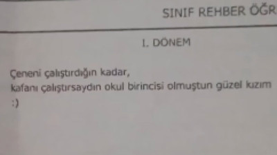 Öğrencilere özel karne notları sosyal medyada gündem oldu: Çeneni çalıştırdığın kadar kafanı çalıştırsaydın..."