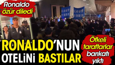 Ronaldo'nun kaldığı oteli öfkeli taraftarlar bastı. Ronaldo özür diledi: Lütfen yapmayın