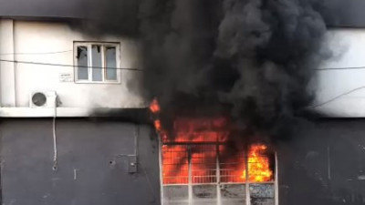 Mobilyacılar sitesinde yangın