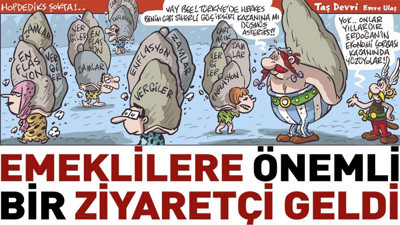 Emeklilere önemli bir ziyaretçi geldi. Emre Ulaş vatandaşlara içirilen iksiri çizdi
