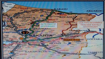 İki ilçeyi birbirine bağlayan yol kardan kapandı