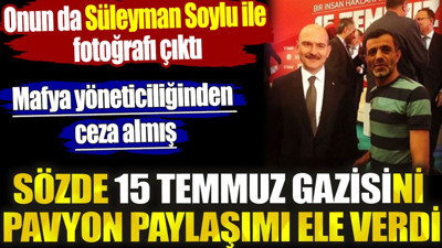 Süleyman Soylu ile fotoğrafı ortaya çıktı. Sözde 15 Temmuz gazisini pavyon paylaşımı ele verdi