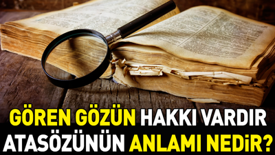 Gören gözün hakkı vardır atasözünün anlamı nedir?