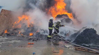 Geri dönüşüm tesisinde yangın (29 Ocak 2024)