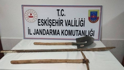 Kaçak kazı yapan 2 şahıs suçüstü yakalandı