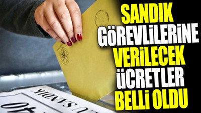 Sandık görevlilerine verilecek ücretler belli oldu