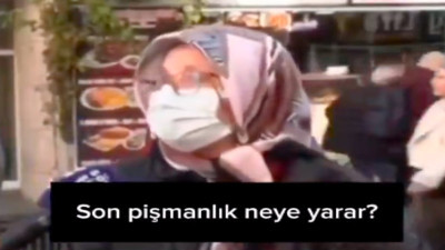 Sokak röportajında AKP'yi desteklediği için pişman olduğunu söyledi: "23 yıldır hep destekledim. Akşama yemeğim, ekmeğim yok"