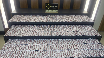 Uşak’taki uyuşturucu operasyonunda binlerce adet sentetik hap ele geçirildi