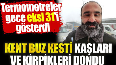 Termometreler eski 31'i gösterdi. Kent buz kesti. Kaşları ve kirpikleri dondu