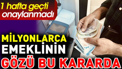 Milyonlarca emeklinin gözü bu kararda. 1 hafta geçti onaylanmadı