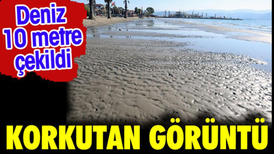 Korkutan görüntü. Deniz 10 metre çekildi
