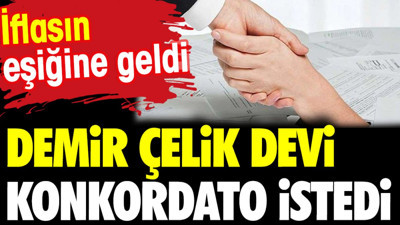 Demir çelik devi konkordato istedi. İflasın eşiğine geldi
