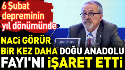 Naci görür bir kez daha Doğu Anadolu Fayı'nı işaret etti