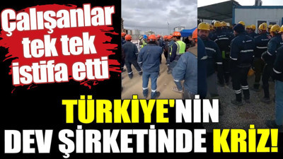 Türkiye'nin dev şirketinde kriz. Çalışanlar tek tek istifa etti