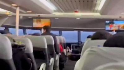 İstanbul-Bursa deniz otobüsünde korku dolu anlar kameraya yansıdı