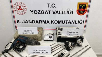 Yozgat’ta kaçak kazı yapan şahıslar kıskıvrak yakalandı
