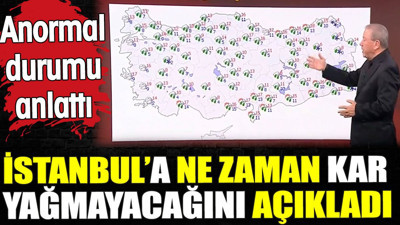 İstanbul’a ne zaman kar yağmayacağını açıkladı. Anormal durumu anlattı