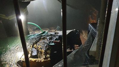 Hatay'da ev yangını (13 Şubat 2024)