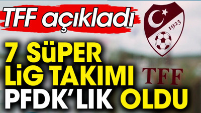 7 Süper Lig takımı PFDK'lık oldu