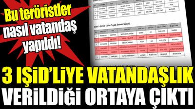 3 IŞİD’liye vatandaşlık verildiği ortaya çıktı. Bu teröristler nasıl vatandaş yapıldı?