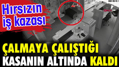Çalmaya çalıştığı kasanın altında kaldı. Hırsızın iş kazası